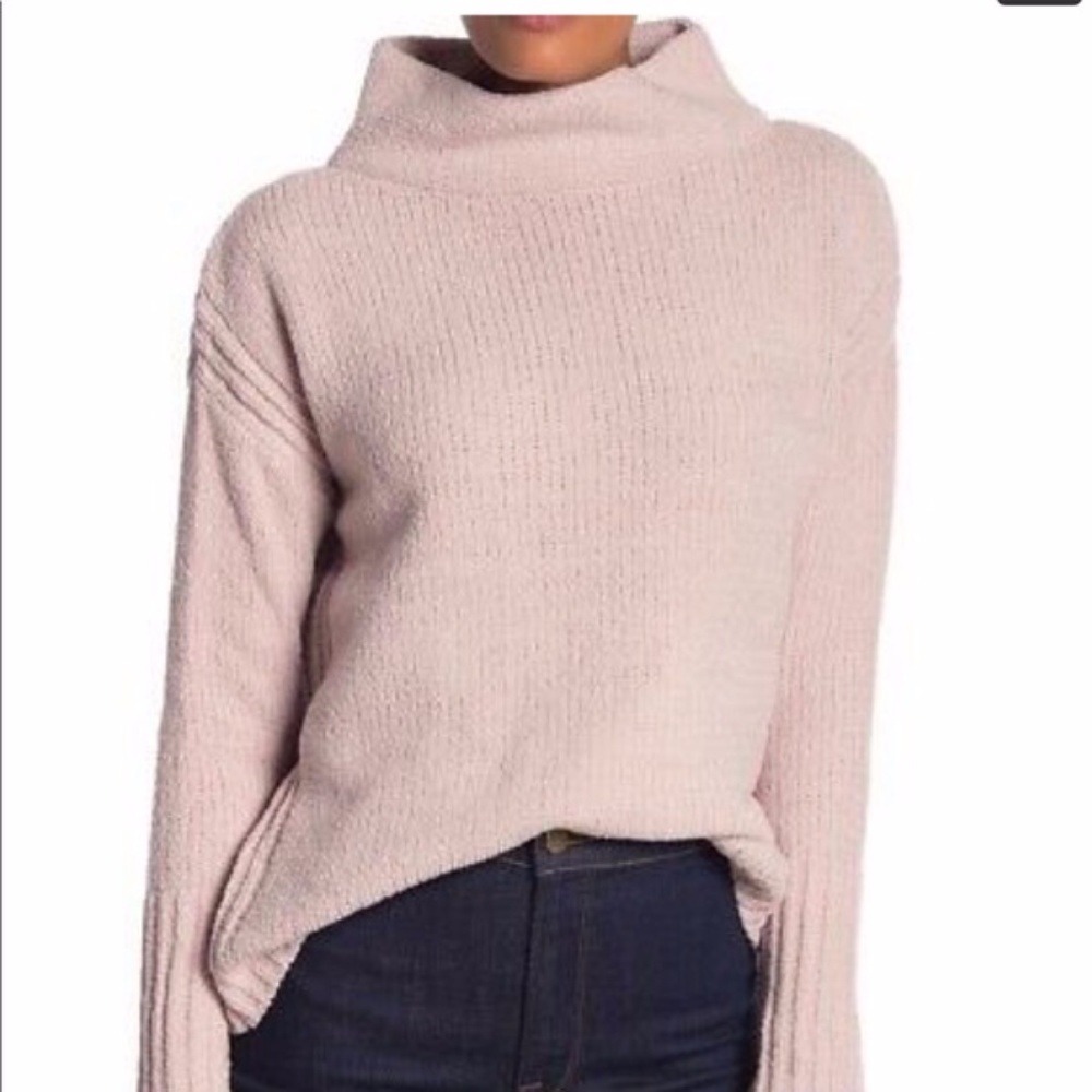 Catherine Malandrino Pink Cowl Neck Sweater